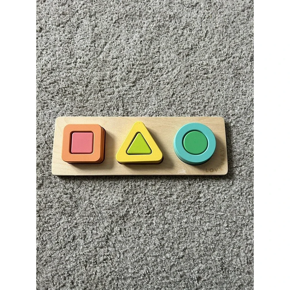 Lovevery Wooden Geo Shapes‎ 3D Puzzle Montessori Toy The Realist